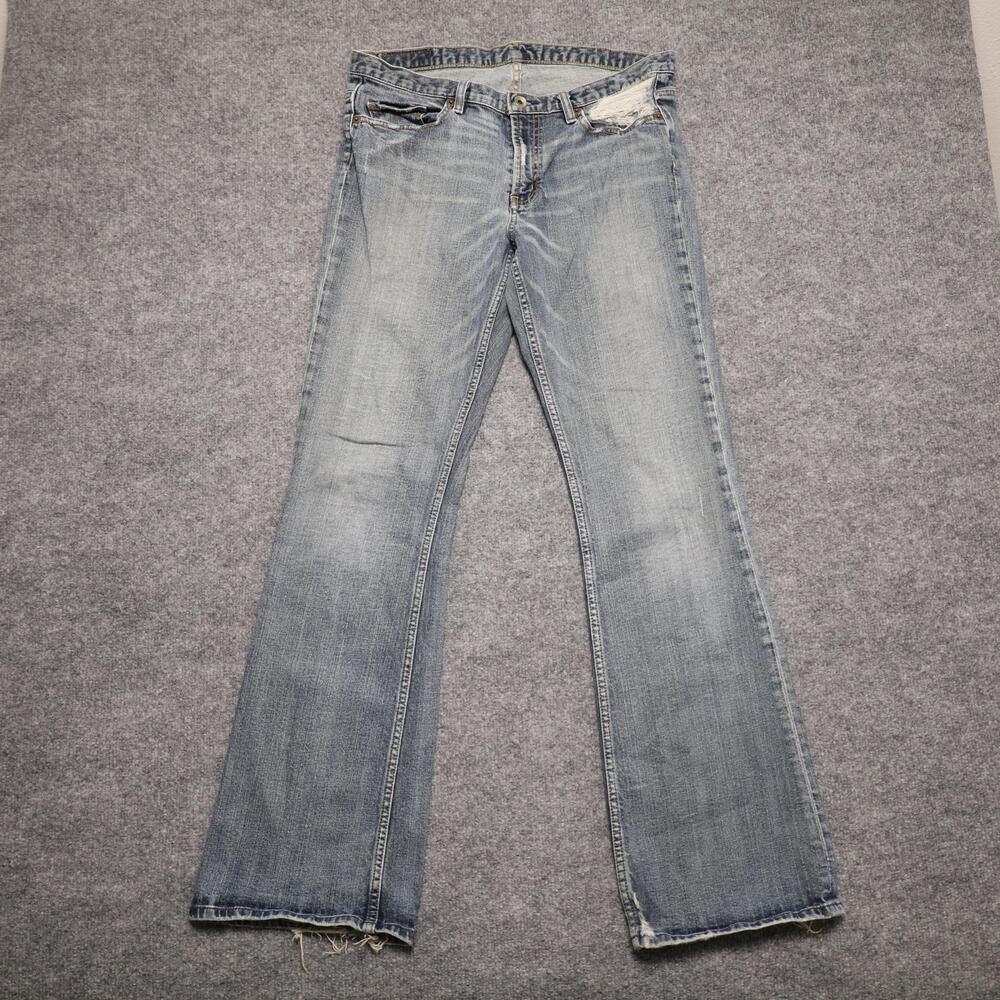 X2 Denim Laboratory Jeans Womens 29 Light Wash Low Rise Bootcut Distressed